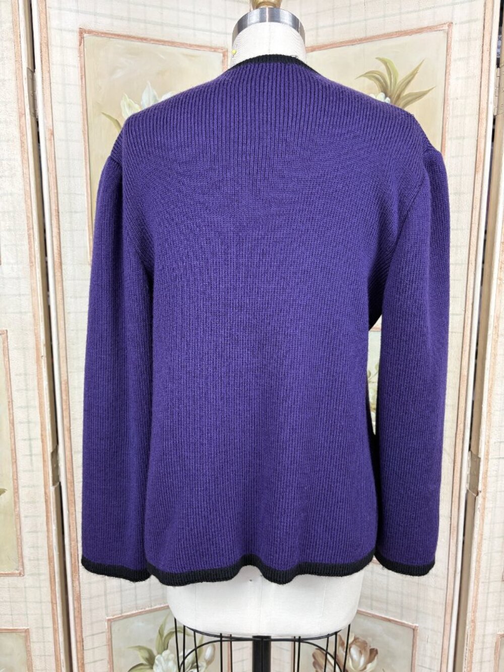 1980s Givenchy Cardigan, Purple - Picture 3 of 4